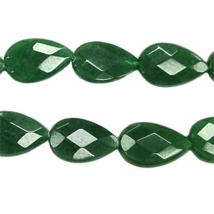 DYED JADE FACETED PEAR CD 16X25MM